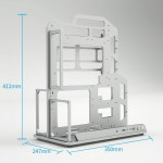 컴퓨터 본체 케이스 보드 수냉식 조립식 diy 오픈 거치대 투명 컴퓨터케이스 : 리율스토어