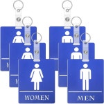 화장실 주유소의 교실 사무실 비즈니스 키 태그를 위한 6Pcs 욕실 출입증 열쇠고리 : 플로네스트