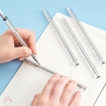 홍토미 15cm 투명 삼각자 학용품 문구자 학습용품 : 홍토미