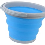 휴대용 폴딩 세탁바구니 블루 실리콘 경량 접이형 여행 캠핑 빨래통 1398467 3L - 사각 : 머나먼배송