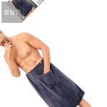 성심앱 남성용 하프 샤워가운 사우나 골프 목욕치마 : 성심앱