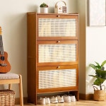 라탄수납장 예쁜서랍형 슬림 대나무 신발 랙 짠 등나무 캐비닛 다층 공간 절약 입구 주최자 현대 가구 : 슬찬리빙