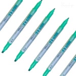 라인프러스 마일드핏트윈 형광펜 그린 12개입 다꾸펜 형광펜세트 파스텔형광 : 지니썬추천샵