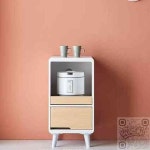 킵더업원 스몰 밥솥 수납장 400 G2107 밥솥슬라이드장 400선반장 : 킵더업원