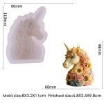 3D 장미 유니콘 캔들 실리콘 몰드 릴리프 플라워 몰드 DIY 아로마테라피 석고 제작 향기로운 선물 홈 데코 공예품 : 엔비디디