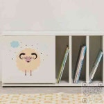 킵더업원 4칸 화이트 수납 낮은 도어 책장 H6654 사무실책장 인테리어책꽂이 : 킵더업원