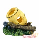 더블요 수족관용 장식 술통 물고기은신처 수족관장식품 수조장식품 : 더블요
