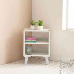 킵더업원 화이트 다리형 2단 협탁 H6414 소형협탁 : 킵더업원