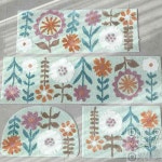 킵더업원 꽃무늬 사각 발매트 M H6481 부엌발매트 : 킵더업원