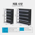 약국 진열대 편의점 계산대 카운터 간식팬트리 과자 수납대 가판대 수납 철제 선반 진열장 1. 블랙 두꺼운 60x30x80 5단 : 랜드마크샵11