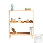 킵더업원 2단 2칸 삼나무 다리형 책장 H6391 다리선반 다리책장 소형선반 : 킵더업원