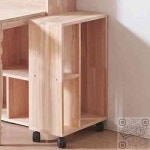 킵더업원 삼나무 이동식 다용도 수납장 480 H6991 부엌정리장 : 킵더업원