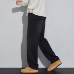 후니오 남성일자청바지 가을 겨울 기모 일자핏 와이드 스트레이트 진 UNO3 : 후니오124