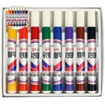 매직세트 모나미 유성 둥근닙 8색순한냄새 매직 : 기안7978