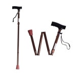 웰비(Wellbe) 노인 어르신 보행보조용 3단접이 미끄럼방지 지팡이 : 라이프메딕스