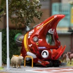 F1 서킷 디오라마 아크릴 케이스 정비 자동차 피규어 : 리바이영