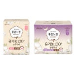 좋은느낌 유기농순면100% 순면커버 맥시슬림 중형 36매 x 1개 + 수퍼롱 8매 x1개 : 모두의스토리팜