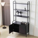 생활방 H4473 여닫이 스틸 수납 선반장 840 소품장식장 거실장식장 : 생활방2