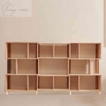 생활방 H6893 나무 3단 원목발 와이드 책장 세트 책장선반 : 생활방2