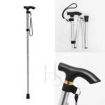 NAUM 접이식 지팡이 실버 접이식노인용지팡이 환자용 : 나음스토어