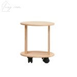 생활방 H6713 1단 나무 원형 이동선반 선반장식장 우드진열장 : 생활방2