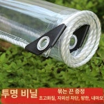 투명 비닐 천막 우풍 차단 커튼 두꺼운 우레탄 PVC 3mx3m : 모어린