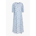 가니 플로럴 프린트 조지 미디 드레스 F8984 699BRUNNERABLUE Light blue 1647597348948622 : 페칭