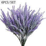 꽃 6개 축제 라벤더실내 봄여름가을 조화 시이션 식물 장식 : 홈베이직137