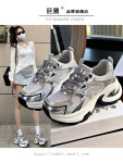 여성 고급 키높이 스니커즈 두꺼운 밑창 아빠 신발 여성용 봄 신품 실버 하이 인하이드 가볍고 다재다능한 캐주얼 운동화 작은 다리 은색 35... 