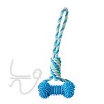 늘ways 펫투유 우쭈쭈 덴탈 로프본 블루 강아지 장난감 : alwayssmf