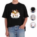 반팔티 나의 가족 가정의달 엄마의날 nine 나만의 디자인 반팔면티 모임티셔츠 라운드티 : 머니5레드