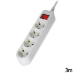 멀티탭 통합스위치 4구 3m 콘센트어댑터 양극차단 누전 과부하 고용량 : 지지모아샵2