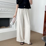 린넨 주름 와이드 팬츠 SD-240504 올비아 여름바지 주름통바지 : GS01
