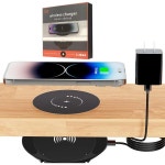 Hopoppower 보이지 않는 무선 충전기 책상 아래 iPhone1515 Plus15 Pro Max14 Max13QC3.0 어댑터 포함용 카운터 충전소 : 플로픽스스토어