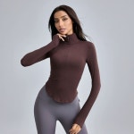 가을 겨울 필라테스복 필라테스복장 집업 긴팔 A. Mitaogirl 누드 느낌 Leica : 나트리비얼