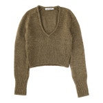 가니 여성 카키 크롭 니트 J1884_252 : Llink