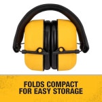 DEWALT DPG18 리듀서 패시브 귀마개 NRR28 청력 보호 조절 가능한 패딩 헤드밴드 및 : 블랙향기