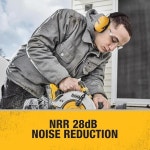 DEWALT DPG18 리듀서 패시브 귀마개 NRR28 청력 보호 조절 가능한 패딩 헤드밴드 및 : 블랙향기