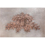 키친 백스플래시 오크 나무 가지 구리 타일 맞춤형 패널 수제 실내외 벽 장식 회색 : 해미루3