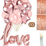 로즈골드 파티 풍선 세트 기념일 생일 풍선 세트 장식 축하 : 로디움