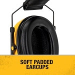 DEWALT DPG18 리듀서 패시브 귀마개 NRR28 청력 보호 조절 가능한 패딩 헤드밴드 및 : 블랙향기