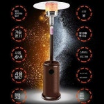 대형 전기 난로 우산형 히터 난방 야외 가스 안전장치 내장형 : 날감