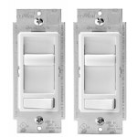 레비톤 6674-P0W 슈어슬라이드 유니버설 150와트 조광기, 흰색(2팩) 및 LED CFL/600와트 백열 : Selective153