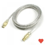 pc케이블 케이블 고급형 ab형 5m 투명 : 가람유통226