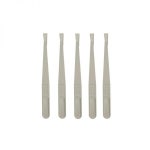 bnaffes 5Pcs 플라스틱 정전기 방지 핀셋 보석 공예 DIY 미용 전자 수리 도구 화이트용 정밀 경사 플랫 팁 : 엑스오초