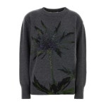 블루마린 플로럴 크루넥 스웨터 4M177A F9866 : 어도어럭스