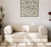 압축소파 폴딩 소파베드 홈카페 모듈형 맞춤제작 오프화이트 90x100x70cm : 온 더 보드