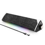 SOULION R60 블루투스 컴퓨터 스피커 LED 다이내믹 라이트가 장착된 USB 플러그 앤 플레이 PC 데스크탑 노트북용 스위치가 서라운드... 