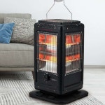 겨울용 실내 난방 보온  발터치 오방 히터 5방향 난로 스토브 : 도일종합상사