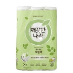 깨끗한나라 허브가든 모링가 와이드 화장지 30m 30롤 : LateRain